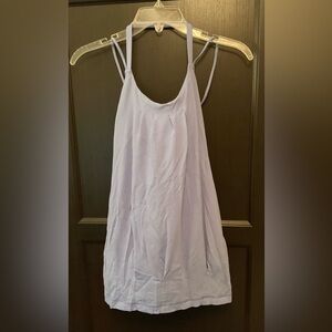 lululemon Wild Tank Sil Spoon Lavender Built-In Bra Size 6 EUC Structured Front